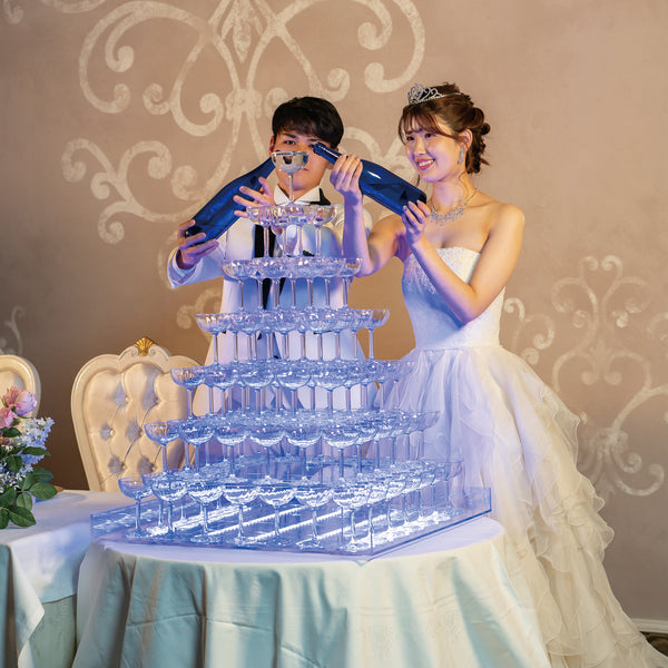 【レンタル用】イルミネーション シャンパンタワー メイン卓用 結婚式 演出 商品